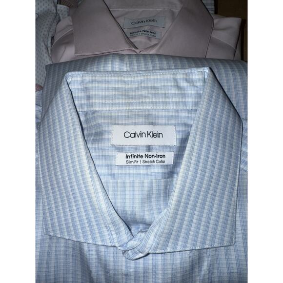 8 Calvin Klein Regular-Fit Non-Iron Dress Men's Shirt 32/33 Size /1 Slim Fit LOT - Picture 14 of 16